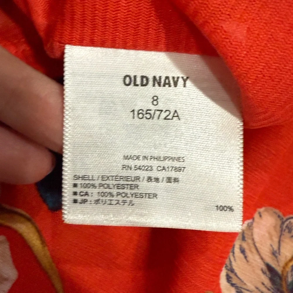 Old Navy‎ Layered Flirty Red Floral Lined Mini Skirt Size 8 NWT
